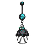 Midnight Munchies Cupcake Belly Dangle - Dangling Belly Ring. Navel Rings Australia.