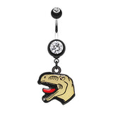 Ralph The Raptor Belly Piercing - Dangling Belly Ring. Navel Rings Australia.