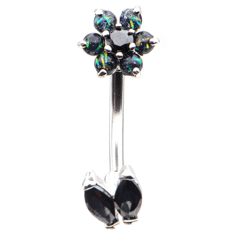 Casablanca Bloom Split Belly Bar - Split Spinal Belly Bar. Navel Rings Australia.