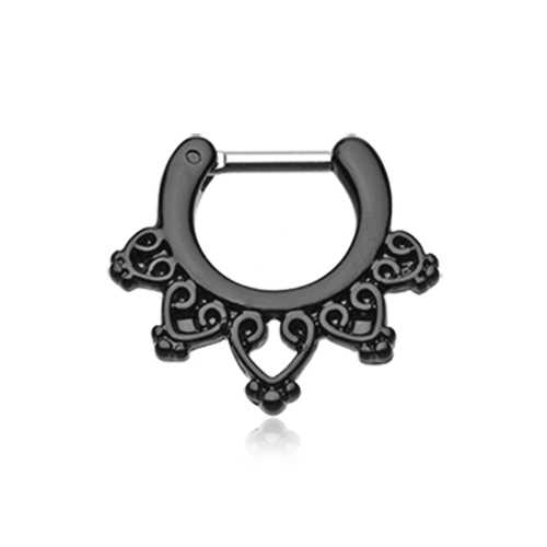 Midnight Lavada Lace Septum Clicker