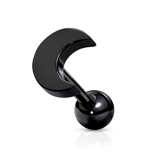 Universal Moon Earrings with Titanium Plating. Tragus and Cartilage Jewellery. - Earring. Navel Rings Australia.