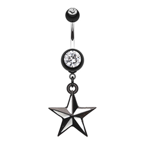 Quinn's Rockstar Tattoo Belly Dangle - Dangling Belly Ring. Navel Rings Australia.
