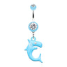 Jaws Shark Attack Belly Piercing Ring - Dangling Belly Ring. Navel Rings Australia.