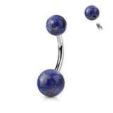 Natural Stone Belly Button Bars