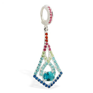 TummyToys® 925 Silver Designer Bohemia Belly Huggy by Tina Sugandh - TummyToys® Patented Clasp. Navel Rings Australia.