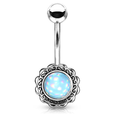 Boêmio Illumination Belly Bar - Fixed (non-dangle) Belly Bar. Navel Rings Australia.