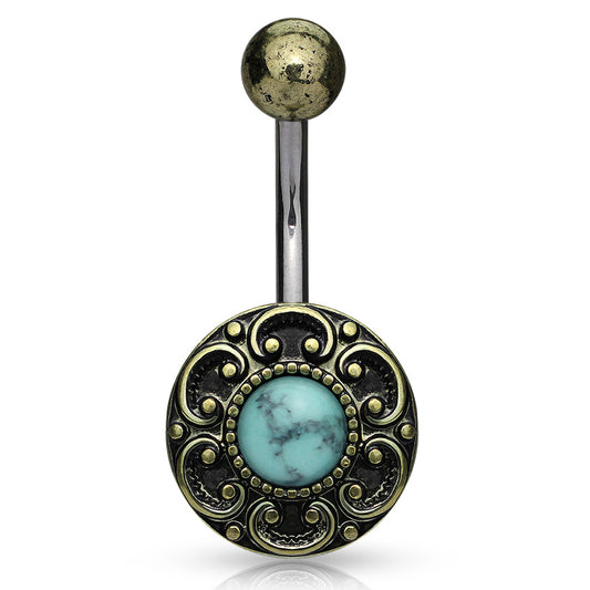 My Bali Boheme Belly Bar - Fixed (non-dangle) Belly Bar. Navel Rings Australia.