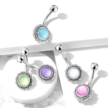 Boêmio Illumination Belly Bar - Fixed (non-dangle) Belly Bar. Navel Rings Australia.