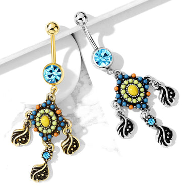 Indie Dream Reverie Belly Dangle - Dangling Belly Ring. Navel Rings Australia.