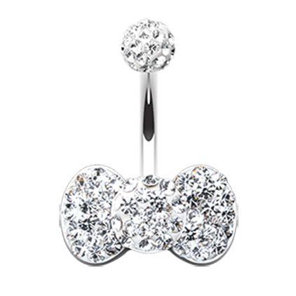 Motleys™ Bow Tie Aficionado Belly Bar - Fixed (non-dangle) Belly Bar. Navel Rings Australia.
