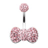 Motleys™ Bow Tie Aficionado Belly Bar - Fixed (non-dangle) Belly Bar. Navel Rings Australia.