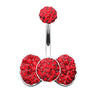 Motleys™ Bow Tie Aficionado Belly Bar - Fixed (non-dangle) Belly Bar. Navel Rings Australia.