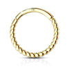 Braided Septum & Earring Body Jewellery in 14K Gold