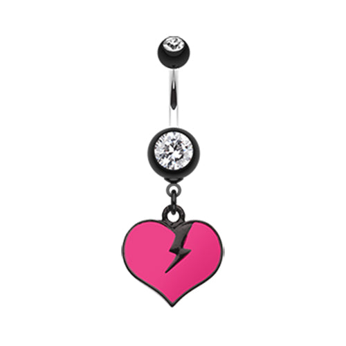 My Broken Heart Belly Ring - Dangling Belly Ring. Navel Rings Australia.