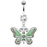 La Allure Butterfly Belly Ring - Dangling Belly Ring. Navel Rings Australia.