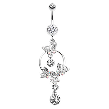 The Butterfly Circuit Navel Ring - Dangling Belly Ring. Navel Rings Australia.