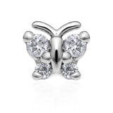 Diamond Butterfly Earring by Maria Tash in 18K White Gold. Flat Stud. - Earring. Navel Rings Australia.