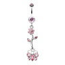 Summer Daisy Butterfly Belly Dangly - Dangling Belly Ring. Navel Rings Australia.