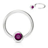 16g Classic Gem Captive Bead Body Jewellery - Captive Belly Ring. Navel Rings Australia.
