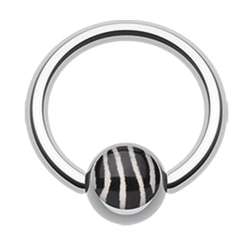 Zebra Stripe Captive Belly Rings - Captive Belly Ring. Navel Rings Australia.