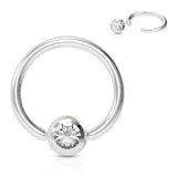 16g Classic Gem Captive Bead Body Jewellery - Captive Belly Ring. Navel Rings Australia.