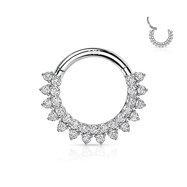 Crystal Céleste Earring Clicker in 14k White Gold