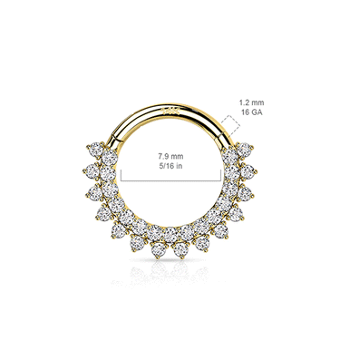 Crystal Céleste Earring Clicker in 14k White Gold