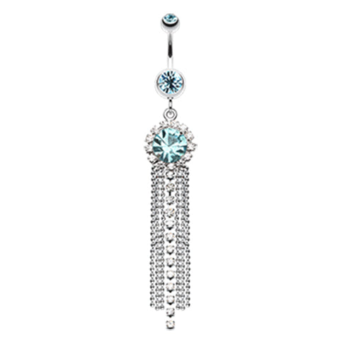 Dolly Drop Chain Belly Ring - Dangling Belly Ring. Navel Rings Australia.