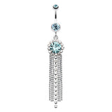 Dolly Drop Chain Belly Ring - Dangling Belly Ring. Navel Rings Australia.