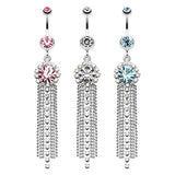 Dolly Drop Chain Belly Ring - Dangling Belly Ring. Navel Rings Australia.