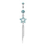 Star Dusted Chains Belly Dangle - Dangling Belly Ring. Navel Rings Australia.
