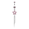 Star Dusted Chains Belly Dangle - Dangling Belly Ring. Navel Rings Australia.