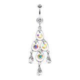 The LaDeDa Belly Chandelier - Dangling Belly Ring. Navel Rings Australia.
