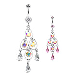 The LaDeDa Belly Chandelier - Dangling Belly Ring. Navel Rings Australia.
