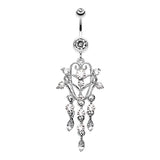 Les Joyaux Chandelier Navel Ring - Dangling Belly Ring. Navel Rings Australia.