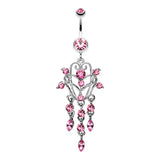 Les Joyaux Chandelier Navel Ring - Dangling Belly Ring. Navel Rings Australia.