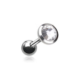 Classic Bezel Stud Earring. Tragus and Cartilage Piercings. - Earring. Navel Rings Australia.