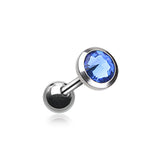 Classic Bezel Stud Earring. Tragus and Cartilage Piercings. - Earring. Navel Rings Australia.