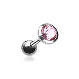 Classic Bezel Stud Earring. Tragus and Cartilage Piercings. - Earring. Navel Rings Australia.