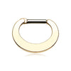 Classic Crescencia Loop Septum Clicker with Gold Plating