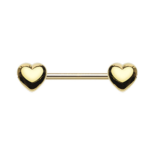 Classic Heart Nipple Body Jewellery with Gold Plating - Nipple Ring. Navel Rings Australia.