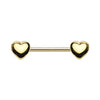 Classic Heart Nipple Body Jewellery with Gold Plating
