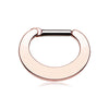 Classic Crescencia Loop Septum Clicker with Rose Gold Plating