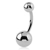 Solid White Gold Classique Belly Ring