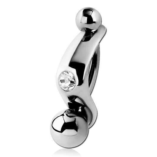Classic Gem Belly Shield - Orbital and Shield. Navel Rings Australia.