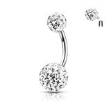Internally Threaded Epoxy Motley™ Belly Rings