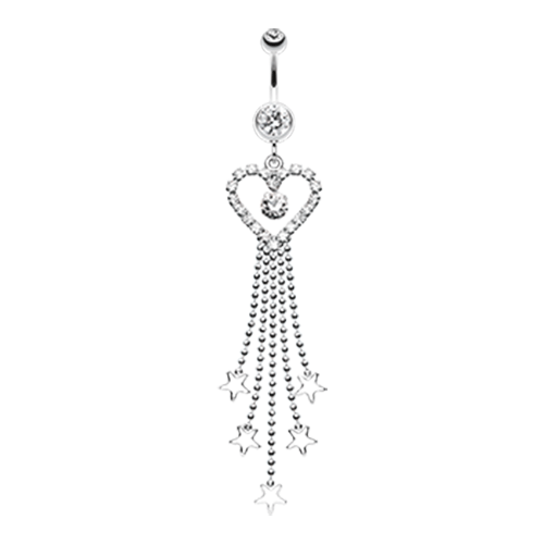 Mia Amore Star Drop Belly Button Ring