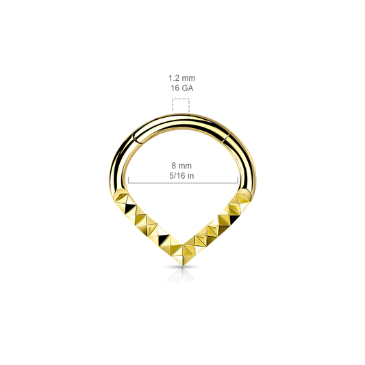 Cleopatra Septum Clicker Body Jewellery with Black Titanium Plating