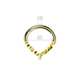 Cleopatra Septum Clicker Body Jewellery with Rose Gold Plating