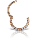 16g Cubic Zirconia Horizontal Eternity Hoop Earring by Maria Tash in Rose Gold